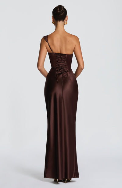 Sophia | Women's One Shoulder Satin Evening Dress