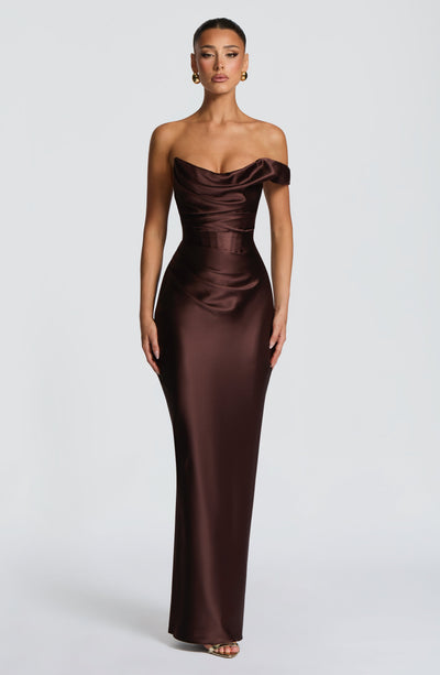 Sophia | Women's One Shoulder Satin Evening Dress