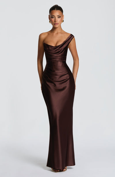 Sophia | Women's One Shoulder Satin Evening Dress
