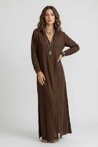 Yvonne | Women's Summer Maxi Shirt Dress