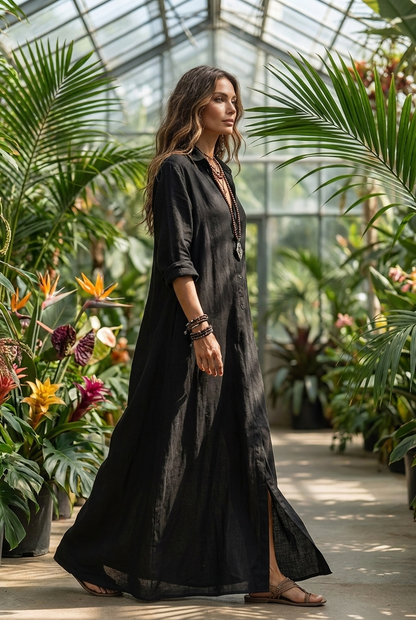 Yvonne | Women's Summer Maxi Shirt Dress