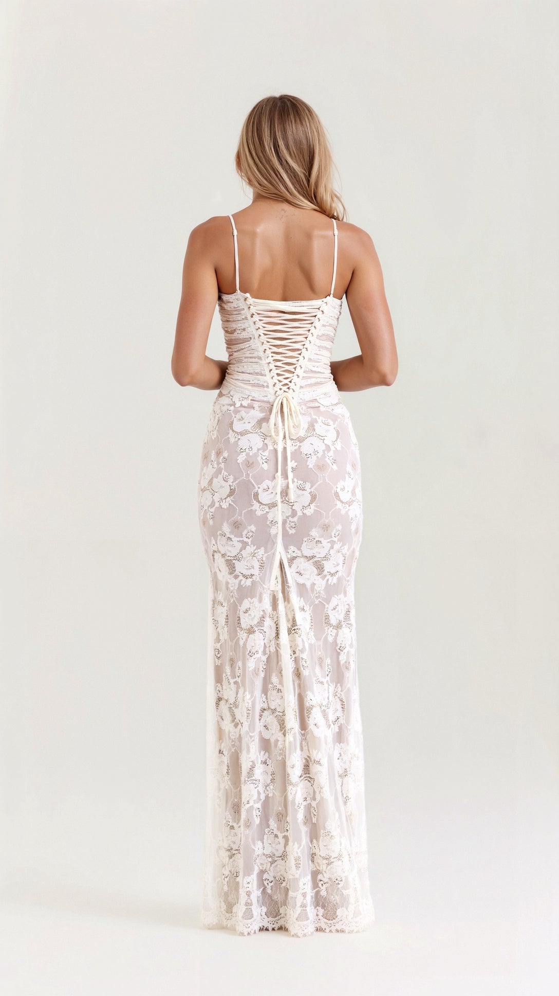 Zara | Women's Romantic Lace Maxi Gown