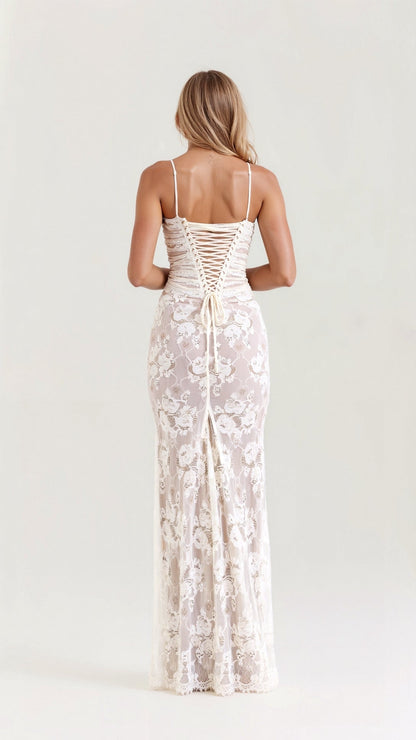 Zara | Women's Romantic Lace Maxi Gown