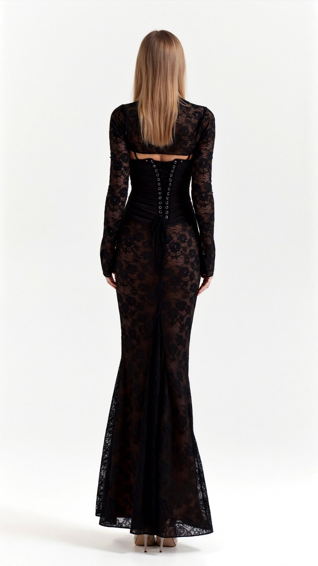 Zara | Women's Romantic Lace Maxi Gown