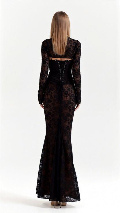 Zara | Women's Romantic Lace Maxi Gown